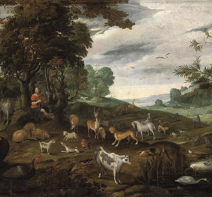Orpheus charming the animals (detail), by Frederik Bouttats the Younger